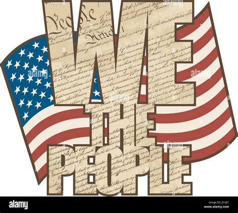 We The People Text Design Filled With The Constitution Of The United