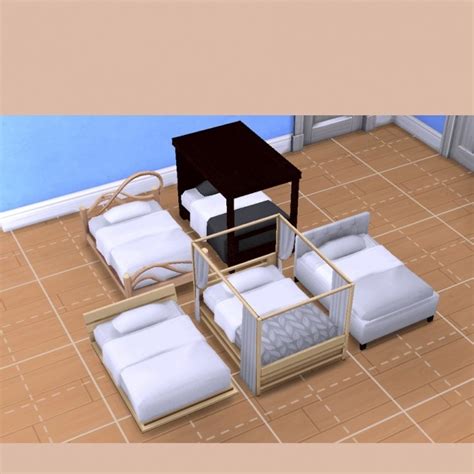 Toddler Bed Set N06 To N10 At Qvoix Escaping Reality Sims 4 Updates