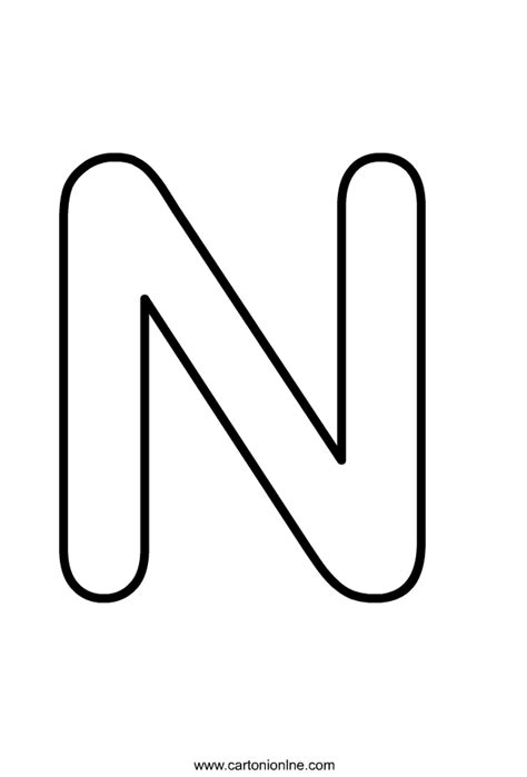Letra N Para Dibujar Dibujos para colorear y pintar con la letra Ñ