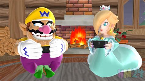 Wario And Rosalina Staying Warm Playing Games By Hypermario24 On