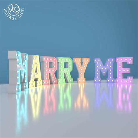 Outdoor Wedding Decor Marry Me Lights Marquee Letter Ft Led Marquee