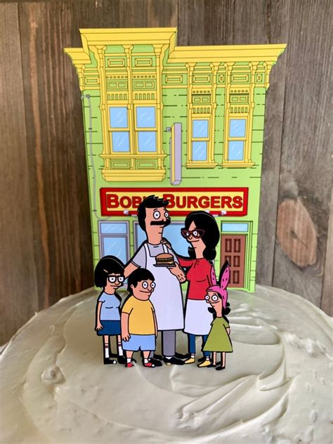Bobs Burgers Storefront Cake Topper With The Belcher Etsy