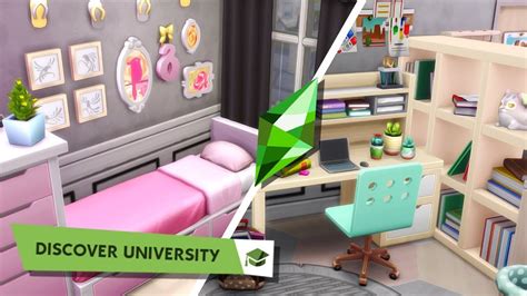 Pink And Mint Dorm Room The Sims 4 Discover University Speed Build