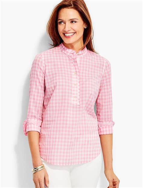 For Pink Gingham Top Dont Make It Too Closed Or Ill Look Broad Like
