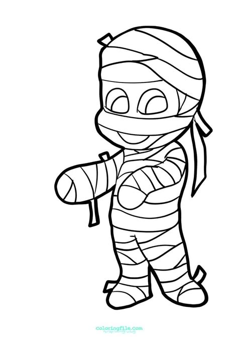 Coloring Page Of A Mummy