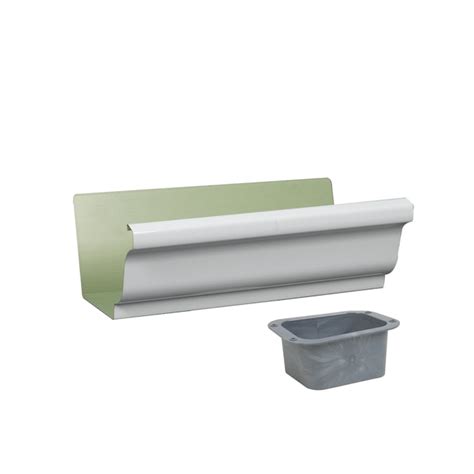 Amerimax 6 In X 10 In White K Style Gutter End With Drop In The Gutters
