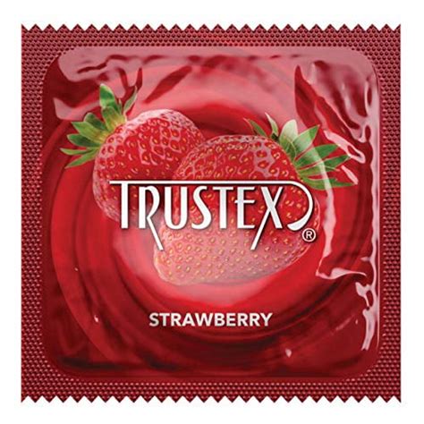 Trustex Strawberry Silver Lunamax Pocket Case Flavored Lubricated Latex Condoms 24 Count