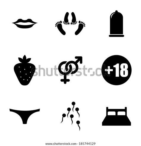 Vector Black Sex Icons Set On Stock Vector Royalty Free 185744129 Shutterstock