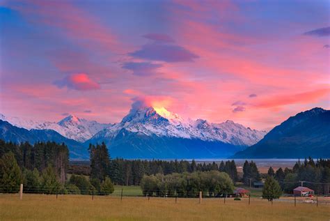 Mount Cook New Zealand Sunrise Sunset Times