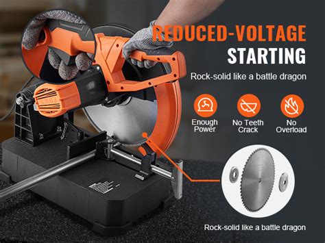 Vevor Chop Saw 14355mm Blade Diameter Cut Off Saw 2800w 1200rpm