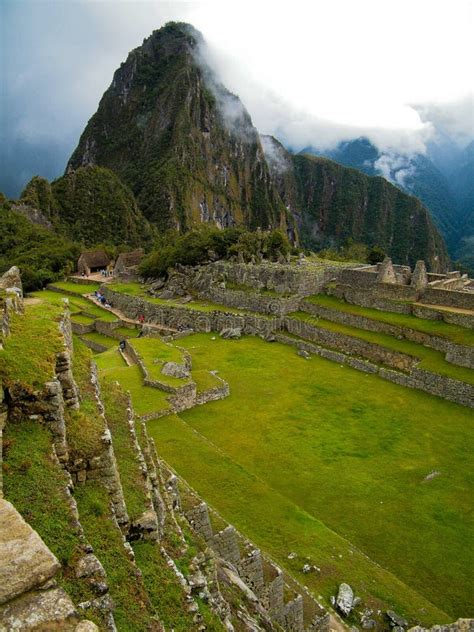 Panoramic View Of Machu Picchu Stock Photo Image Of Snow Landscapes