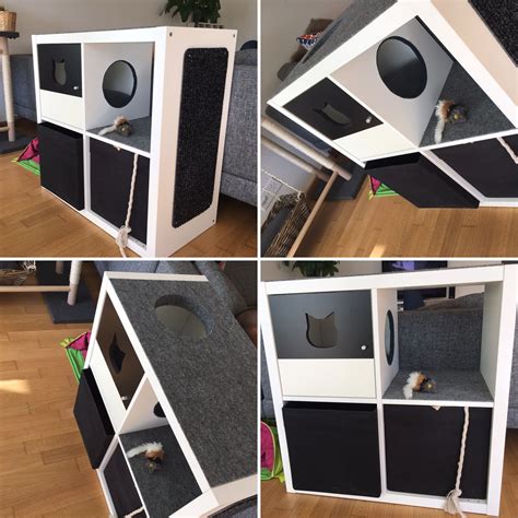 Großes schlafzimmer ankleide zimmer schlafzimmer einrichten ikea malm bett kinderbett ikea familien bett bett selber bauen kinder bett nachwuchs. Aus IKEA Regal Kallax einen Kletterbaum für die Katze ...