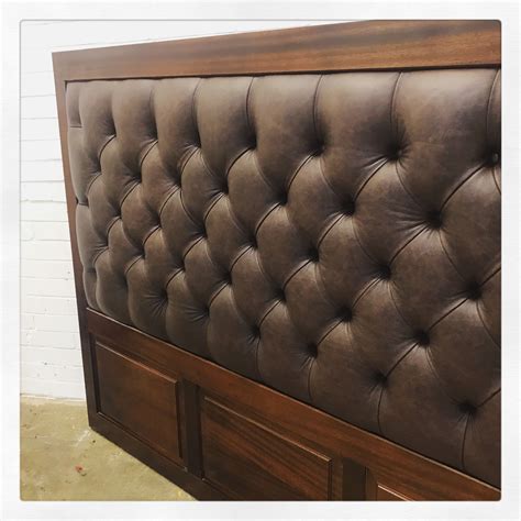 Sharps provide a design and installation service for bedrooms and home offices. Deep Buttoned leather headboard - Reupholstered by Sharp ...