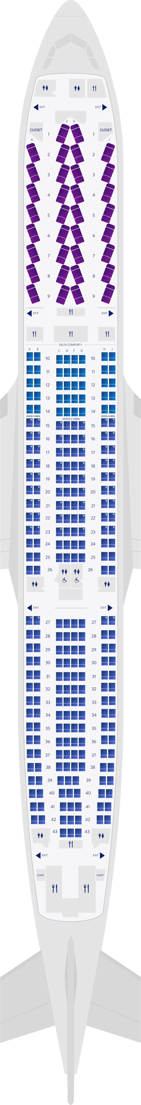 Delta Airbus A330 Seat Map Updated Find The Best Seat Seatmaps Lupon
