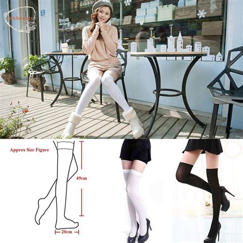 1pair over knee thigh high black white skinny stockings sexy stocking shopee philippines