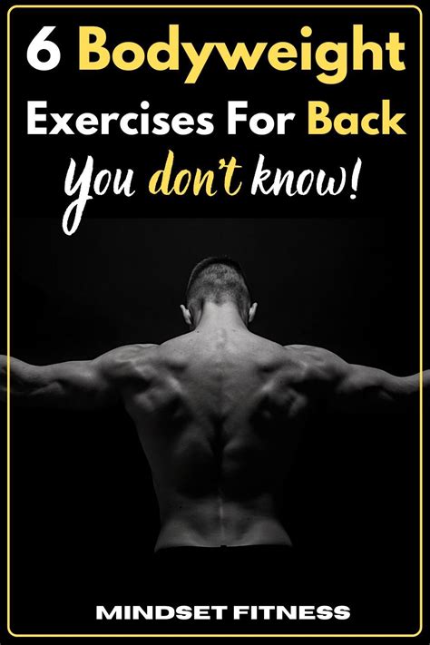6 Bodyweight Exercises For Back You Dont Know About Mindset Fitness