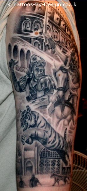 Apply generous amount of baby oil or alcohol on to your tattoo. Gladiator Collage Tattoo