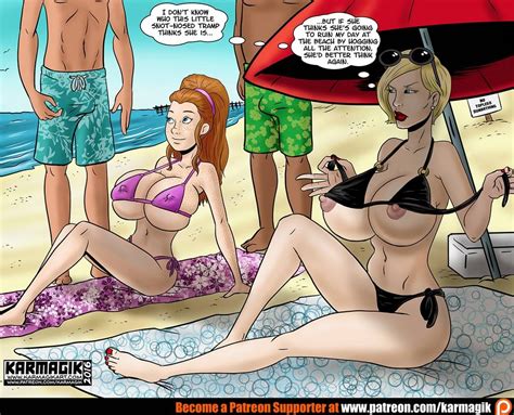 Karmagik Randi And Olivia At The Beach Porn Cartoon Comics