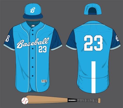 Premium Vector Baseball Jersey Uniform Template Mockup Vector
