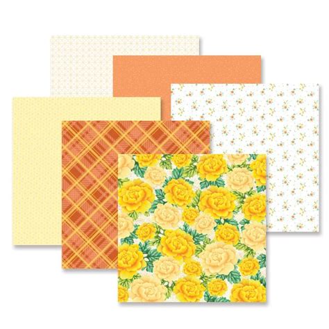 Mix And Match Yellow Scrapbook Paper Butterscotch Creative Memories