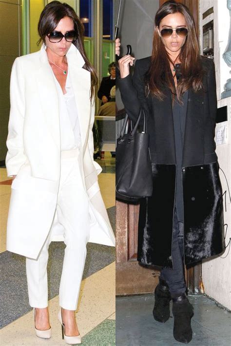 Victoria Beckham Black And White Victoria Beckham Wears The Same Look