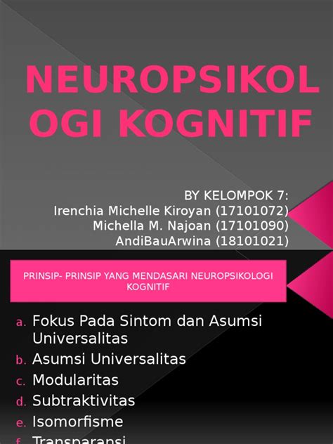 Neuropsikologi Kognitif Klp 7 Pdf