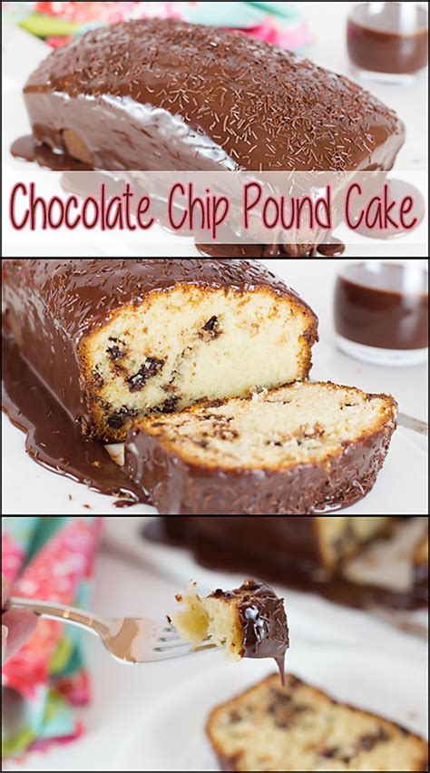 We'll bake the cookie dough in a. Chocolate Chip Pound Cake with Chocolate Ganache | Recipe | Dessert recipes, Chocolate chip ...