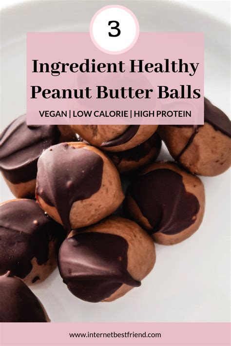 Check out these fabulous desserts that will satisfy that chocolate craving while also helping you reach your goals for a healthier life! 3-Ingredient Chocolate Peanut Butter Balls | Low calorie desserts, Vegan dessert recipes healthy ...