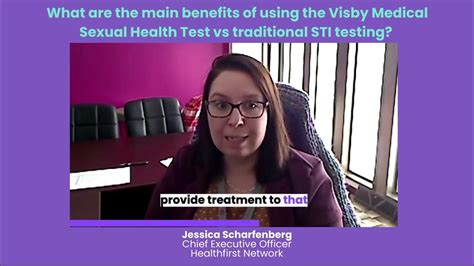 benefits of visby medical sexual health test over traditional methods with jessica scharfenberg