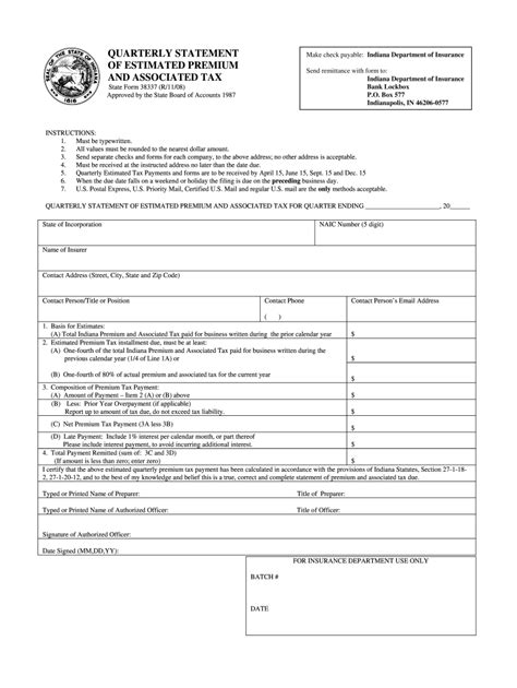 2023 Indiana Tax Form Printable Forms Free Online