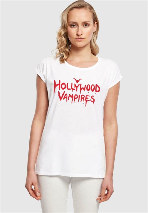 Merchcode Hollywood Vampires Logo T Shirt Print Whiteweiß Zalandode