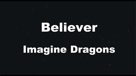 Karaoke♬ Believer Imagine Dragons No Guide Melody Instrumental