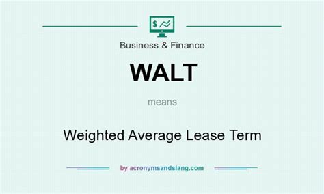 A lease in which a company obtains land.: WALT - Weighted Average Lease Term in Business & Finance ...