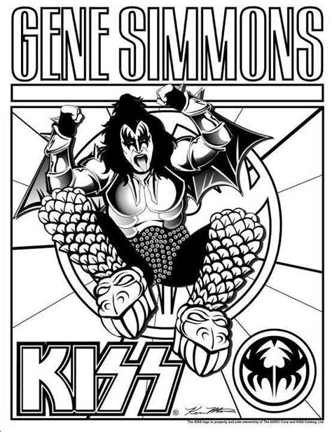 Classic Rock Kiss Band Coloring Pages - Coloring Pages Ideas
