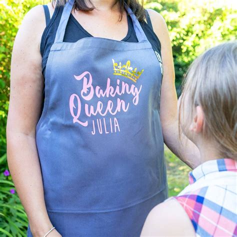 Personalised Baking Queen Apron With Pocket By Meenymineymo