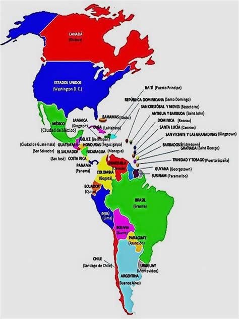 Mapa Interactivo De America Del Norte Paises Y Capitales Luventicus Images