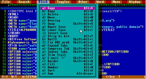 Free Software For Dos — Text Editors 1