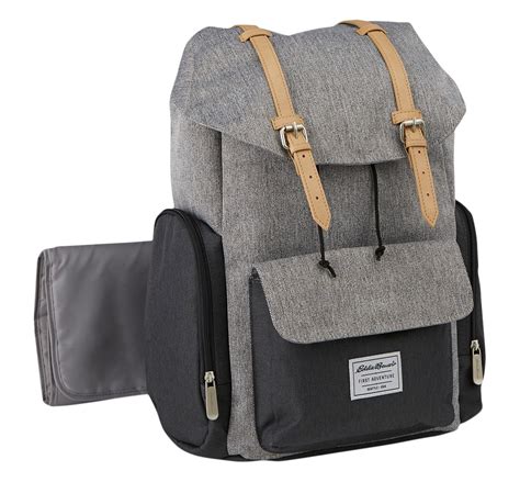 Loanables:Durable Eddie Bauer Backpack Diaper Bag - Gray Rental located