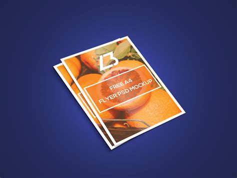 The biggest source of free flyer mockups! A4 Flyer Mockup - Free Download