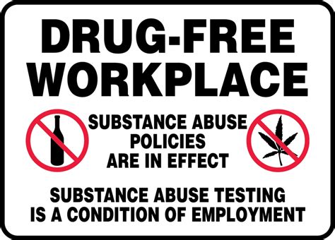 Drug Free Workplace Bigsigns™ Safety Sign Madm947