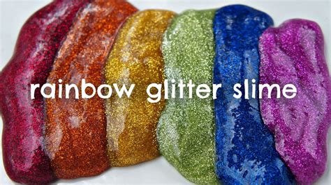 How To Make Rainbow Glitter Slime Glitter For Slime