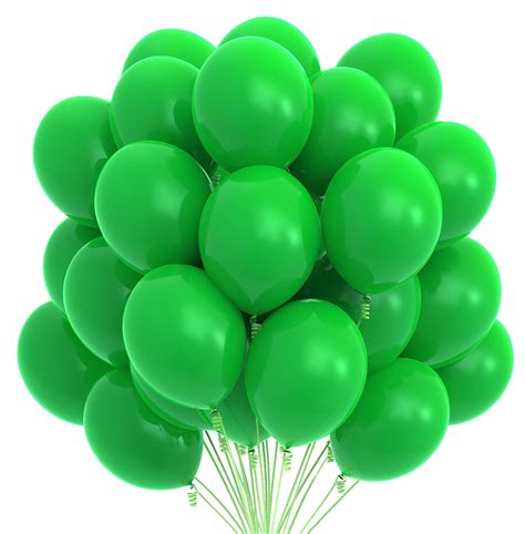 Prextex 75 Green Party Balloons 12 Inch Green Balloons With Matching