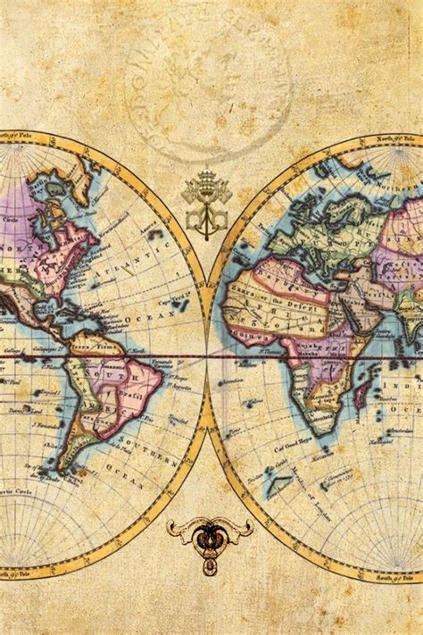 640x960 Old World Atlas Iphone 4 Wallpaper Map Artwork Map Wallpaper
