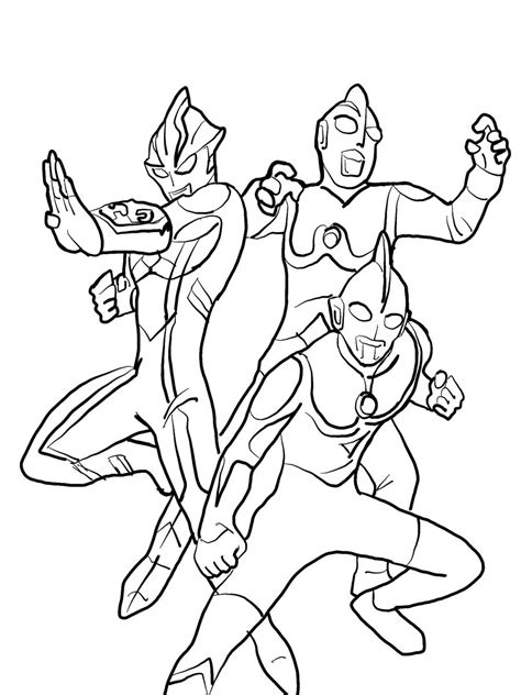 Gambar Mewarna Ultraman X
