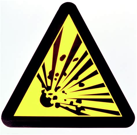 Sign Warning Of A Risk Of Explosion Photograph By Garry Watsonscience