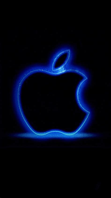 Choose from our handpicked custom iphone wallpaper collection. Apple Logo Glowing Blue iPhone 6 Wallpaper (750x1334 ...