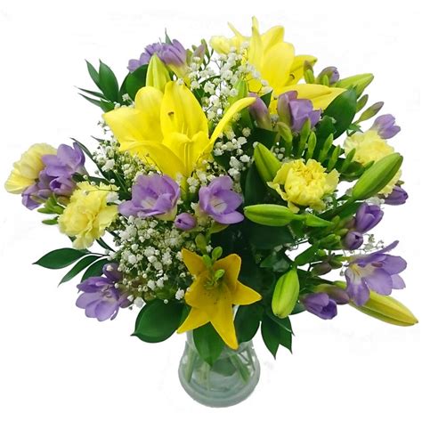 Freesia And Lily Bouquet Free Flower Delivery Across The
