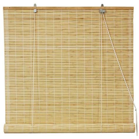 Oriental Furniture Bamboo Roll Up Blinds Natural 72 In X 72 In