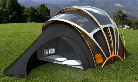 Eco Tech Orange Solar Tent Concept For High Tech Campers Ecofriend