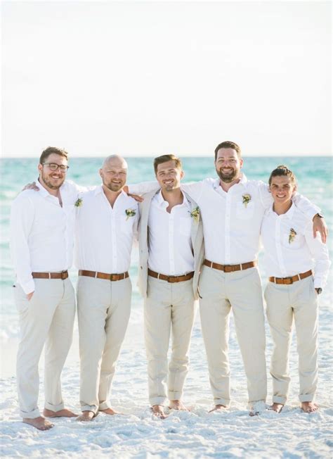 Pin On Dashing Groom Beach Wedding Groomsmen Attire Beach Wedding